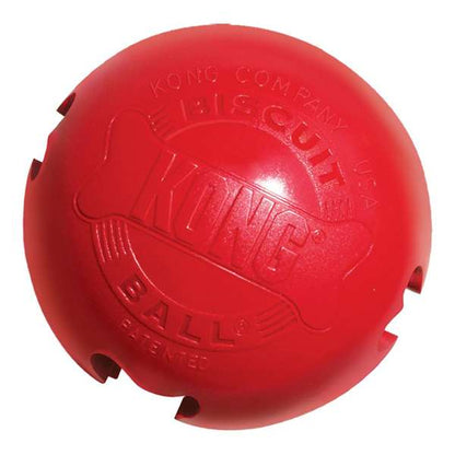 KONG Rubber Biscuit Ball Red