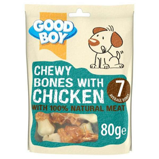 Good Boy Chewy Bones with Chicken 80g - Case of 10