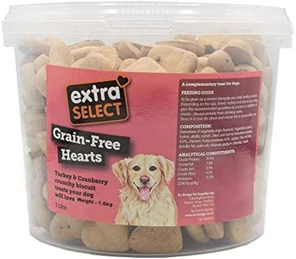 Extra Select Grain Free Baked Hearts With Turkey & Cranberry